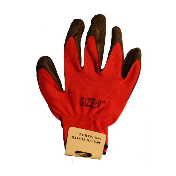 guantes_gloves_size_8_red_back